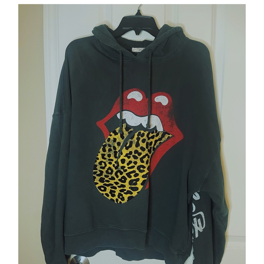 Free people Rolling Stones distressed sweatshirt